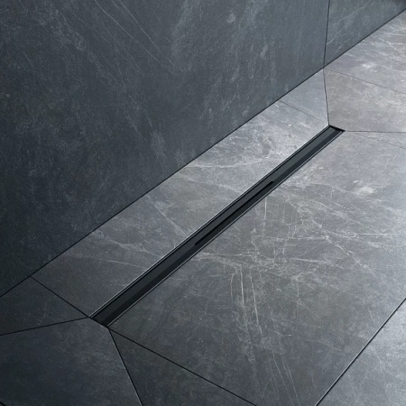 Душевой трап (лоток) AM.PM MasterFlow Slim 600 мм комбинированный затвор с черной матовой решеткой, цвет черный, выходная труба 40/50 мм, линейный