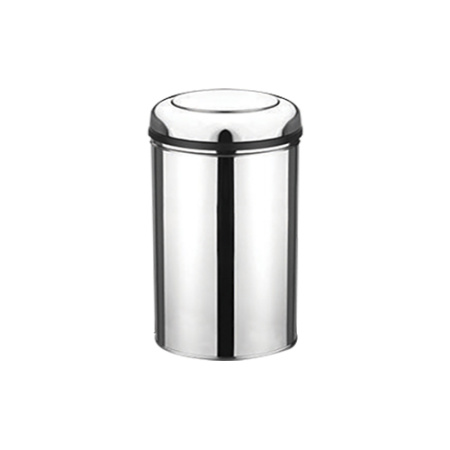 Ведро для мусора Loranto, с крышкой, 5 л, напольное, нержавеющая сталь, форма круглая, для туалета/ванной/кухни, цвет хром