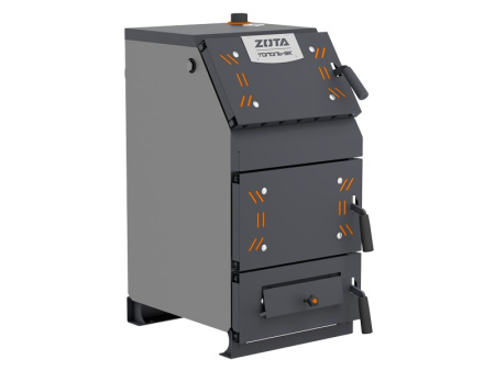 Котел твердотопливный Zota Тополь ВК 32 кВт, (320 кв. м) одноконтурный, напольный, традиционный, с открытой камерой сгорания