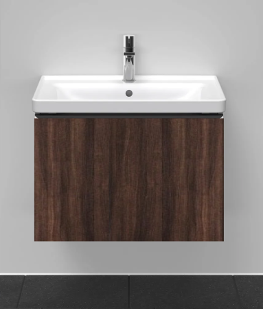 Тумба под раковину Duravit D-Neo, 48,4х44,2х44 см, подвесная, 1 выдвижной ящик, ДСП, цвет: каштан темный, шкафчик навесной, прямоугольная, правая/левая, в ванную комнату