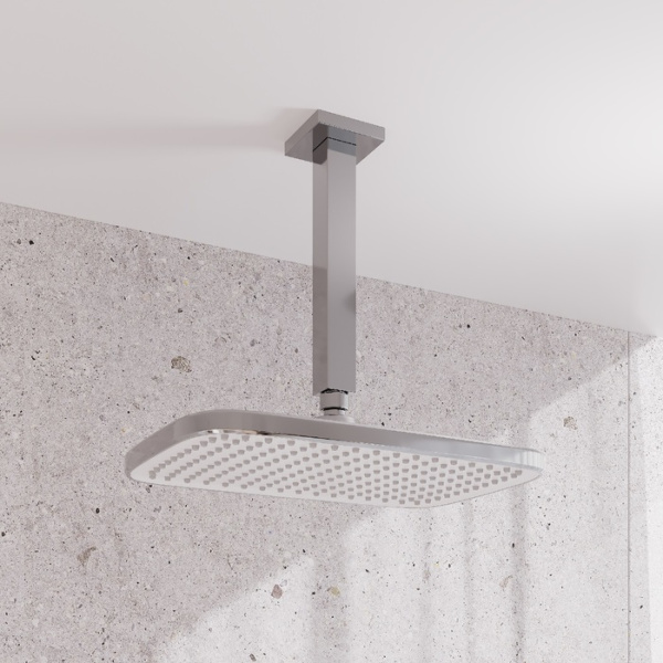 Верхний душ IDDIS Esper прямоугольный, 300х200х63 мм хром с белым, ABS-пластик, тропический душ, для душа/ванной Верхний душ IDDIS Esper прямоугольный, 300х200х63 мм хром с белым, ABS-пластик, тропический душ, для душа/ванной