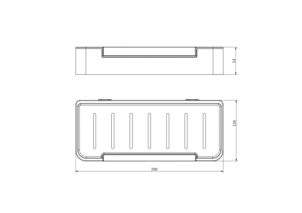 Полка Aquatek AQ4966CR со стеклоочистителем, настенная/подвесная, нержавеющая сталь, прямоугольная, для ванных принадлежностей, в ванную/туалет/душевую кабину, цвет хром
