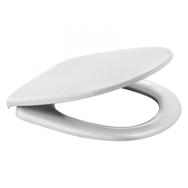 Сиденье для унитаза Uno PP Berges Wasserhaus универсальное (Santek Бореаль, Алькор, Cersanit Hit, Merida, Eco) пластик, крышка белая, без микролифта