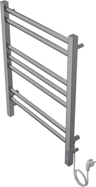 Полотенцесушитель Aquatek Поларис электрический П7 500х700 мм хром, нержавеющая сталь, лесенка, электропровод с вилкой