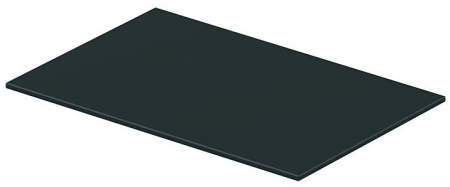 Полка Duravit DuraSquare для металлической консоли под раковину, размер 57х38 см, цвет: серая фланель, стеклянная, прямоугольная, вставка, для раковины, в ванную комнату