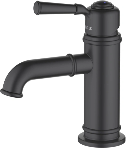 Комплект смесителей Aquatek Классик 3 в 1 черный матовый, смеситель для ванны, раковины, душевой гарнитур, однорычажный, латунь/нержавеющая сталь