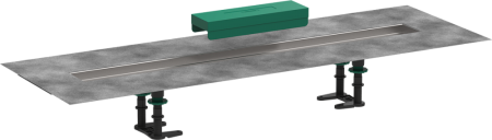 Монтажный набор Hansgrohe RainDrain 80, универсальный, для внешней части слива для душа, 80х11,3 см, прямоугольный, нержавеющая сталь, для внешних частей RainDrain Rock и RainDrain Match