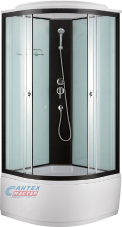 Душевая кабина 80х80х220 см Niagara Classic поддон высокий, полукруглая, угловая, стекло заднее белое, двери прозрачные, с верхним душем, без гидромассажа, смеситель, профиль хром матовый, прозрачное стекло, белая, закрытая Душевая кабина 80х80х220 см Niagara Classic поддон высокий, полукруглая, угловая, стекло заднее белое, двери прозрачные, с верхним душем, без гидромассажа, смеситель, профиль хром матовый, прозрачное стекло, белая, закрытая