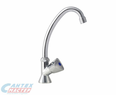 Смеситель для раковины Mofem Evrosztar 700 вентильный, излив короткий, длина 130 мм, керамический, латунь, цвет хром, без донного клапана