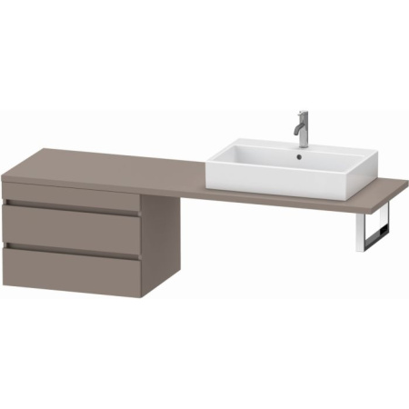 Тумба/шкафчик для консоли/столешницы Duravit DuraStyle под раковину 70х54,8х51,2 см, подвесная, ДСП, цвет: базальт, 2 выдвижных ящика, прямоугольная