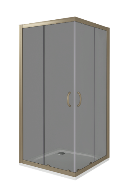 Душевое ограждение BAS Good Door Jazze CR-90-B-BR 900х900х1850 прозрачное стекло тонированное