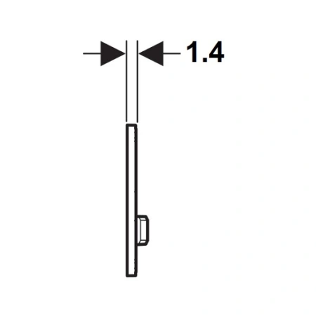 Клавиша Geberit Sigma Type 50  для двойного смыва к 111.300/350/361/362/380/390/796, натуральный сланец Mustang/металлический хром (Геберит)