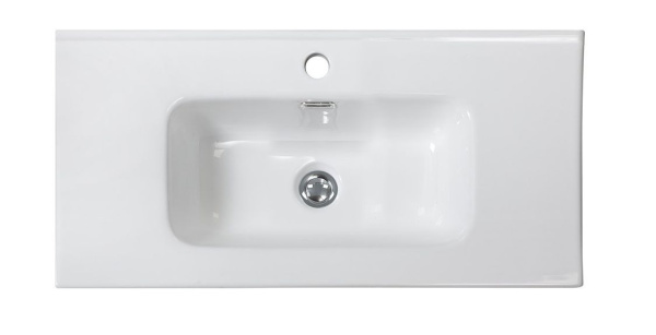 Раковина BelBagno 71, 71х39,5 см, полувстраиваемая, прямоугольная, цвет белый, керамическая, с отверстием под смеситель, слив-перелив, умывальник