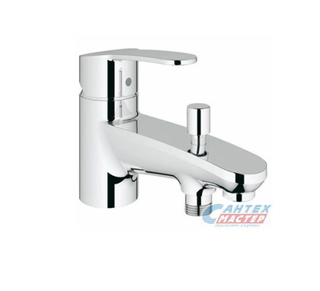 Смеситель для ванны/душа Grohe Eurostyle Cosmopolitan однорычажный, керамический, настенный, излив фиксированный 145 мм, латунь, цвет хром, короткий, универсальный, горизонтальный, рычажный, кран, комплект, сантехника, размер, характеристики, высота Смеситель для ванны/душа Grohe Eurostyle Cosmopolitan однорычажный, керамический, настенный, излив фиксированный 145 мм, латунь, цвет хром, короткий, универсальный, горизонтальный, рычажный, кран, комплект, сантехника, размер, характеристики, высота