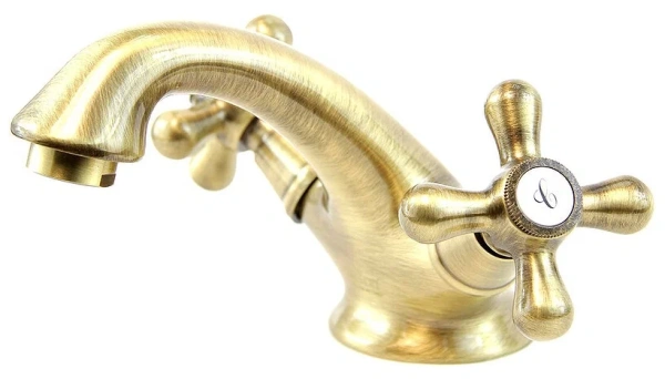 Смеситель для раковины Webert Armony двухвентильный, неповоротный, длина 150 мм, латунь, цвет бронза