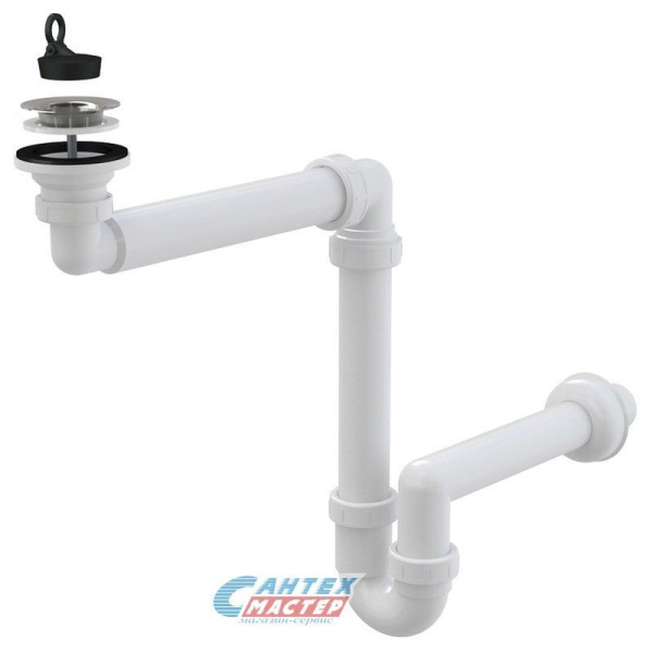 Сифон для мойки AlcaPlast экономящий пространство выпуск на 40 A413