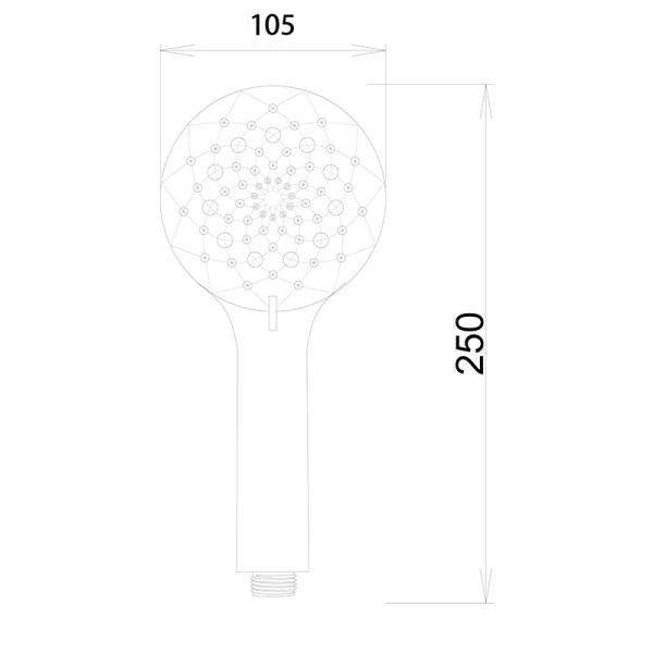 Лейка душевая Melodia Luxe 105 мм L250 мм ручная, круглая, 5 режимов, хром, ABS пластик, для душа/ванной MKP26303BL Лейка душевая Melodia Luxe 105 мм L250 мм ручная, круглая, 5 режимов, хром, ABS пластик, для душа/ванной MKP26303BL