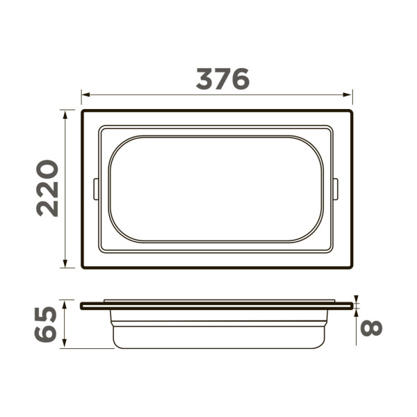 Контейнер для мойки Omoikiri DC-03-1-IN, 376x220x65 мм, для кухонных моек, прямоугольный, нежавеющая сталь/пластик, цвет нержавеющая сталь