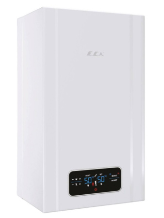 Котел газовый E.C.A. PROTEUS PLUS BLUE 24 HM NG (240 кв. м) 24 кВт мощность, двухконтурный (2х), настенный, с закрытой камерой сгорания (TURBO), классический, для отопления, водяного теплого пола, горячей воды