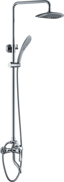 Душевой комплект HAIBA однозахватный, хромированный, настенный, с тропическим душем, с изливом, поворотный, латунь, цвет хром Душевой комплект HAIBA однозахватный, хромированный, настенный, с тропическим душем, с изливом, поворотный, латунь, цвет хром