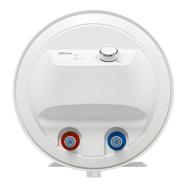Водонагреватель Royal Thermo RWH 100 DRYver 100 л. электрический, настенный, вертикальный, накопительный, механический 1.5 квт, 930х460х485 мм, 230 В, (цвет белый, круглый), с нижней подводкой, эмалированная сталь