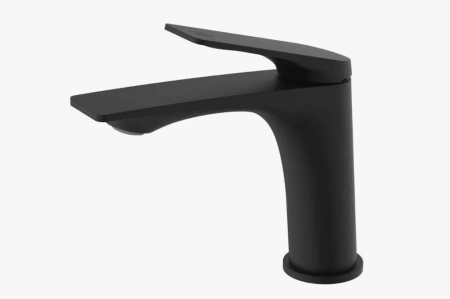 Смеситель для раковины/умывальника Haiba, однорычажный, неповоротный, латунь, длина излива 150 мм, керамический, цвет черный