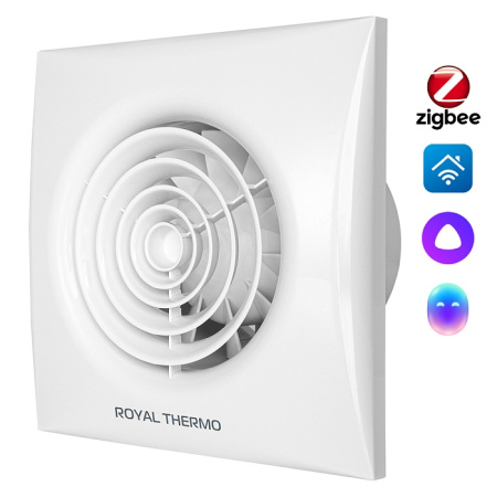 Вентилятор вытяжной Royal Thermo Sunrise RAFR 100 V цвет белый, с обратным клапаном, 35 м2, 10 Вт, квадратный, осевой, ABS пластик