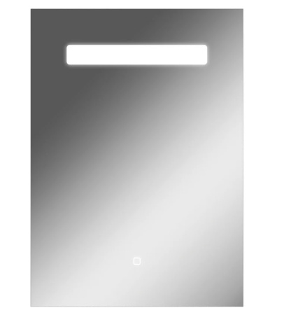 Зеркало Домино Good Light 50, 50х70 см, с LED/ЛЕД-подсветкой, прямоугольное, выключатель механический, для ванны, навесное/подвесное/настенное, дизайнерское