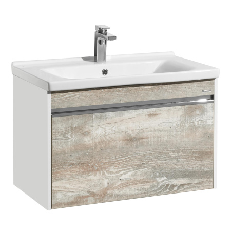 Тумба под раковину Акватон Капри 80, 79,2x49,3x42,9 см, подвесная, 1 выдвижной ящик, МДФ/ЛДСП, (под умывальник Миранда 80), цвет: бетон пайн