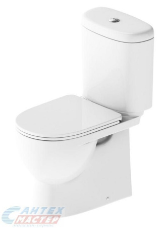 Унитаз компакт Sanita Luxe Art, белый, универсальный выпуск, напольный, сиденье дюропласт с микролифтом, clip up, арматура двухреж. OLI