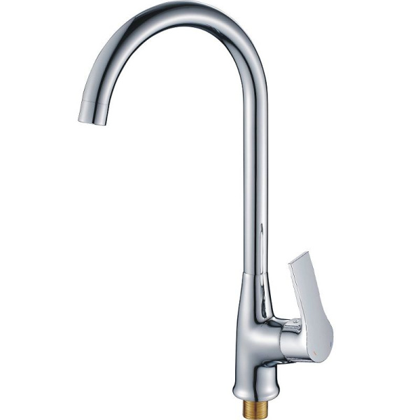 Смеситель для кухни/мойки HAIBA CRON однозахватный, поворотный, длина 177 мм, силумин, цвет хром