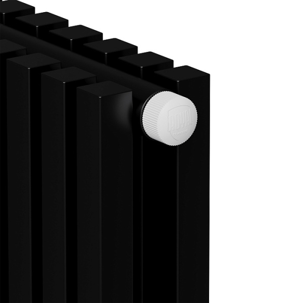 Радиатор Royal Thermo Shift Q30 VC2180 стальной 2 трубчатый, 4 секции, нижнее подключение, для отопления квартиры, дома, водяные, мощность 1260 Вт, настенный, цвет черный RAL9005m