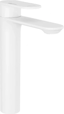Смеситель для раковины/умывальника WasserKRAFT Mindel, однорычажный, неповоротный, керамический, высокий, длина излива 166 мм, латунь, цвет белый матовый