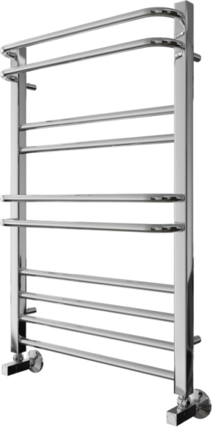 Полотенцесушитель Aquatek Бетта водяной П10 500х800 мм хром, нержавеющая сталь, лесенка, подключение нижнее