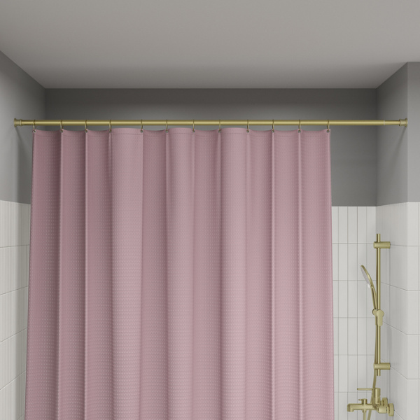 Карниз IDDIS Elegante для ванной комнаты 110-200 см, регулируется, цвет золотой матовый, алюминий, телескопический RSG0120i14