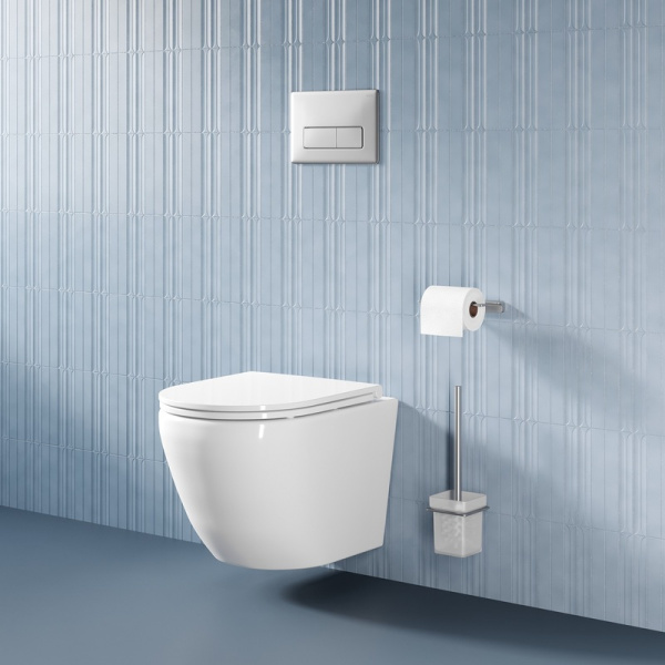 Кнопка смыва Iddis Profix Air матовый хром, клавиша управления для сливного бачка, инсталляции унитаза, двойная, пневматическая, размер 245х165х27,7 мм PRA80M0i77