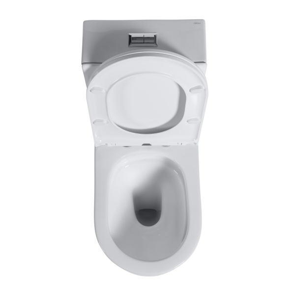 Унитаз-моноблок ABBER Bequem 700х370х795 мм цвет белый, горизонтальный (в стену) выпуск, смыв торнадо, напольный, с сиденьем микролифт, дюропласт, безободковый, чаша с бачком AC1137T