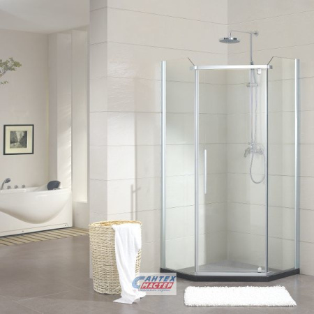 Душевое ограждение Sole Quadro 100х100х190 профиль хром прозрачное стекло