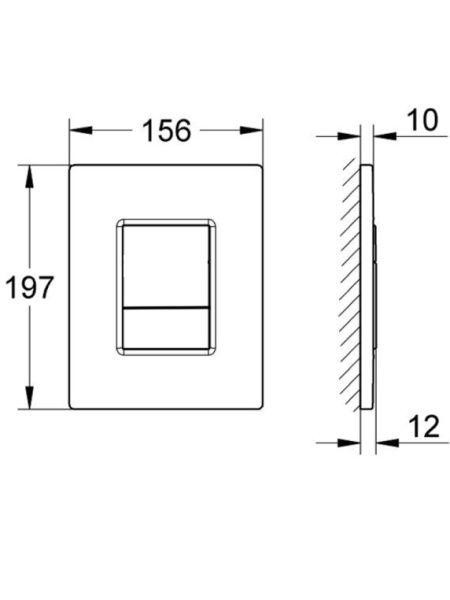 Кнопка смыва Aquatek Pneumo N прямоугольная, цвет белая, пластик, клавиша управления (клавиши прямоугольные) для сливного бачка, инсталляции унитаза, двойная, пневматическая, панель, размер 156х197х10 мм