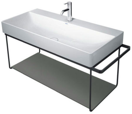 Полка Duravit DuraSquare для металлической консоли под раковину, размер 77х38 см, цвет: серая фланель, стеклянная, прямоугольная, вставка, для раковины, в ванную комнату