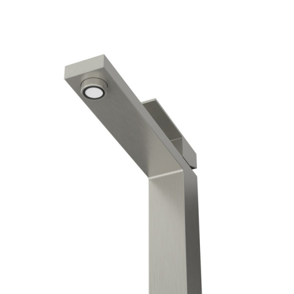 Смеситель для раковины Cezares Slider однорычажный, высокий, длина излива 180 мм, неповоротный, керамический, нержавеющая сталь, цвет сатин, с донным клапаном