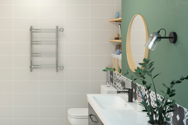 Полотенцесушитель Сунержа Стилье Версия-Б1 600х400, 6 (2+2+2) перекладин, водяной, боковое подключение