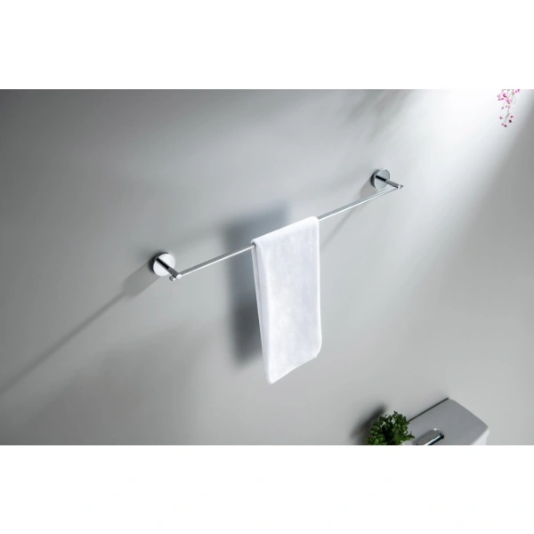 Полотенцедержатель Aquatek Бетта одинарный, 600 мм настенный, неповоротный, нержавеющая сталь, для полотенец в ванную/туалет/душевую кабину, цвет хром