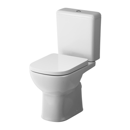 Унитаз компакт Am.Pm Sunny 2.0, 800х610х375 мм цвет белый, напольный, горизонтальный (прямой) выпуск, безободковый, с сиденьем микролифт, дюропласт, антивсплеск