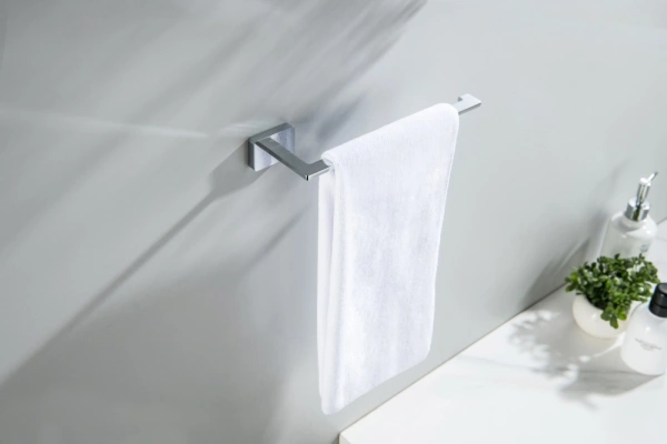 Полотенцедержатель Aquatek Либра одинарный, 269 мм настенный, неповоротный, нержавеющая сталь/латунь, для полотенец в ванную/туалет/душевую кабину, цвет хром