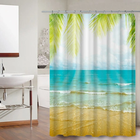Шторка Melodia для ванной комнаты тканевая MZ-58 "Пляж"