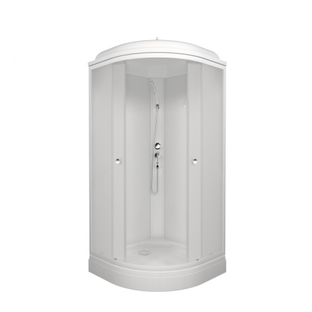 Душевая кабина 90х90х215 см Тритон Вельвет А поддон низкий, полукруглая, угловая, без гидромассажа, стекло матовое, закрытая