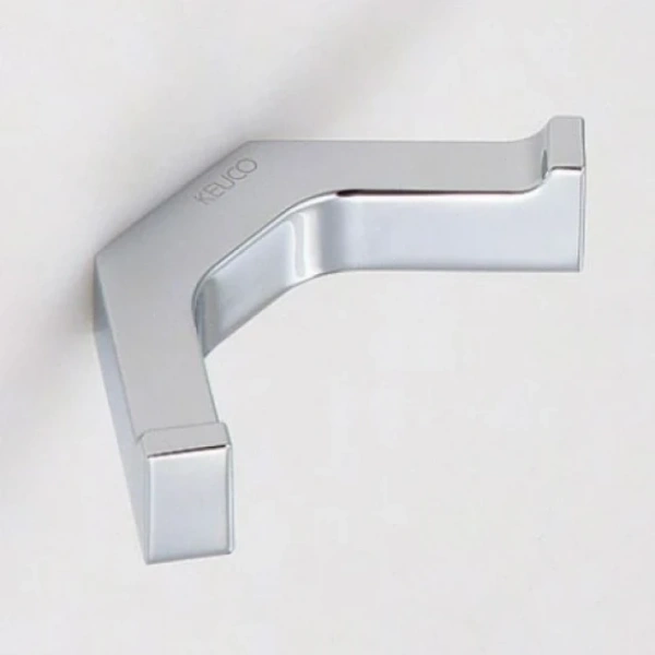 Крючок двойной Keuco Edition 11 настенный, латунь, для полотенец в ванную/туалет/душевую кабину, цвет хром