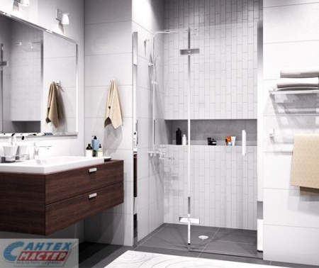 Душевая дверь Wasserkraft Aller 10H05R 1200x2000 правая профиль хром прозрачное стекло в нишу, открывание правое/левое, прозрачное закаленное стекло, раздвизжная, профиль хром, прямоугольная (душевое ограждение без поддона)