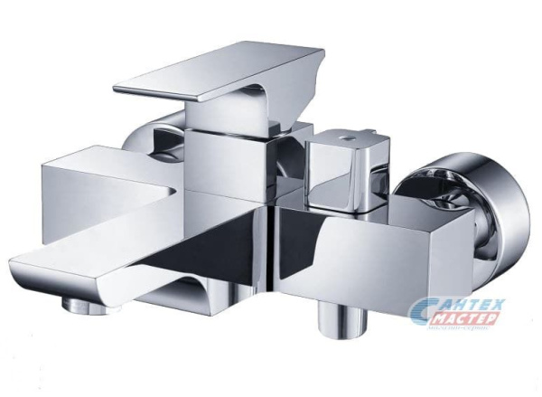 Смеситель для ванны/душа Zeegres Z.Pal однорычажный, керамический, настенный, излив фиксированный 220 мм, латунь, цвет хром, короткий, универсальный, горизонтальный, рычажный, кран, комплект, сантехника, размер, характеристики, высота, расстояние